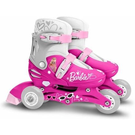 Mattel Barbie 2-in-1 Skates Hardboot Verstelbaar Roze/wit Maat 27-30