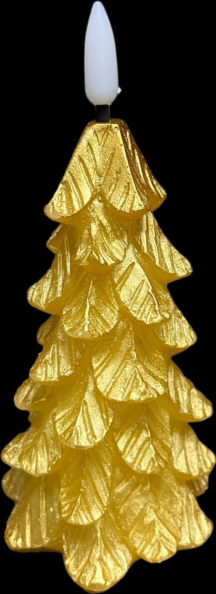 Countryfield LED kerstboomkaars goud 7x14cm - sfeervolle verlichting.