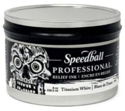 Professional Titanium White relief ink - Speedball