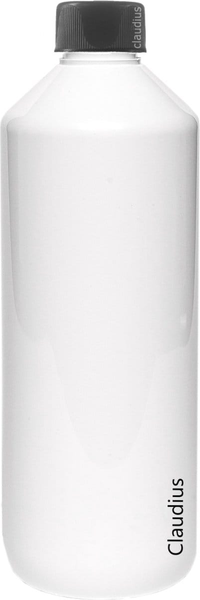 Lege Plastic Fles 500 ml PET wit - met zwarte dop - set van 10 stuks - navulbaar - leeg