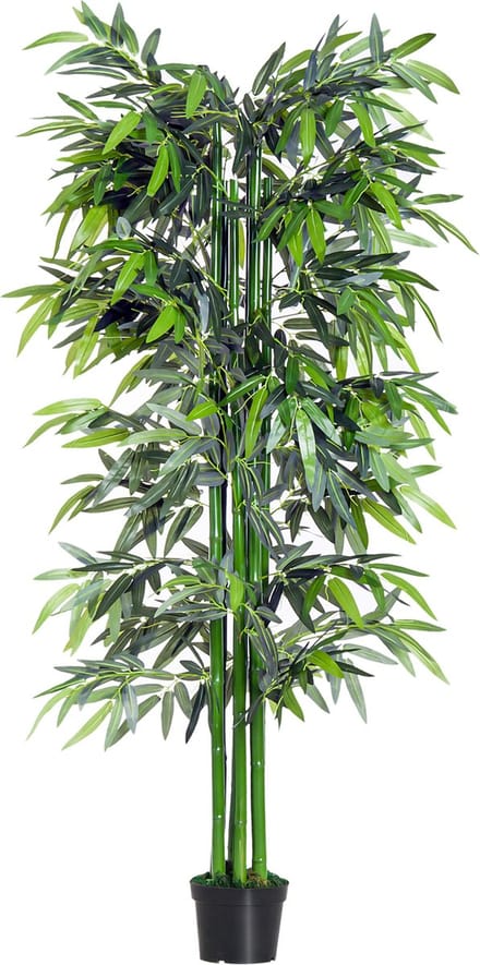 Outsunny - Kunstplant - met Plantenbak - Ø18 x 180H cm - Bamboe