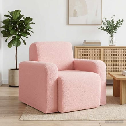 vidaXL - Fauteuil - Roze - Bouclé