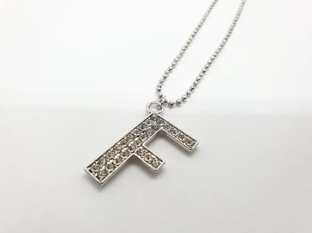 Ketting Met Letter Diamand - F