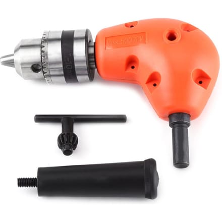 Adaptateur d'extension à angle droit 90 degrés Accessoire pour perceuse électrique Queue ronde 9,5 mm Avec poignée