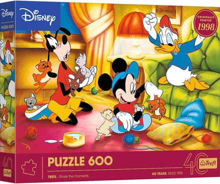 Trefl puzzel 600 stukjes - 40 jaar Trefl - Mickey Mouse en Friends.