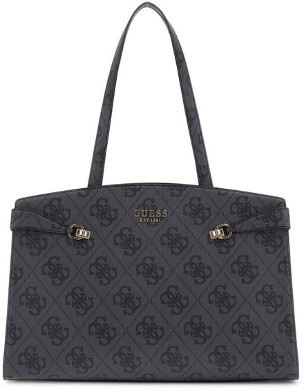 GUESS Reistas Shopper Lorelei Travel Weekend Bag Coal Logo Donkergrijs