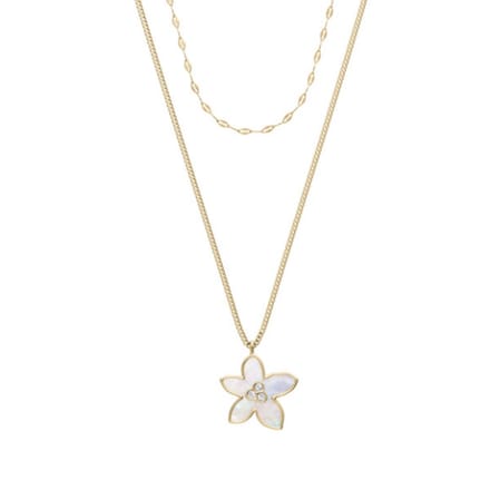 FOSSIL Sutton Vrouwen Collier 40 cm - Goudkleurig
