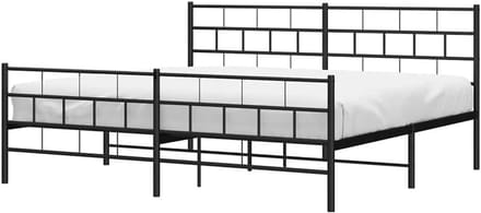 Metalen Bedframe - Ledikant - Slaapkamer Meubel - Robuuste Constructie - 183x213 cm - Zwart