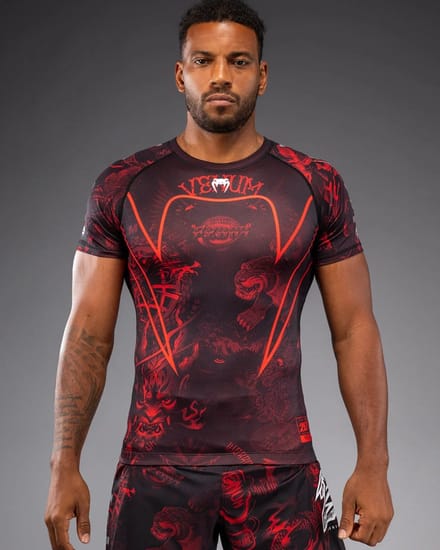 Venum 20th Anniversary Rashguard - Zwart/Rood | Professioneel MMA & Kickboks Compressieshirt - M