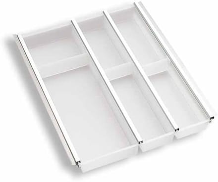 Bestekbak 45cm Lade-indeling Grafiet Doorshijnend - Flexibel Bestekcassette