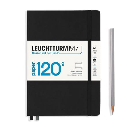 Leuchtturm1917 A5 Medium 120 grams editie Notitieboek ruled Black
