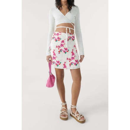 BA&SH Jupe Eka Ecru Maat: M | Mini Rokken Outlet | Dames | Groen