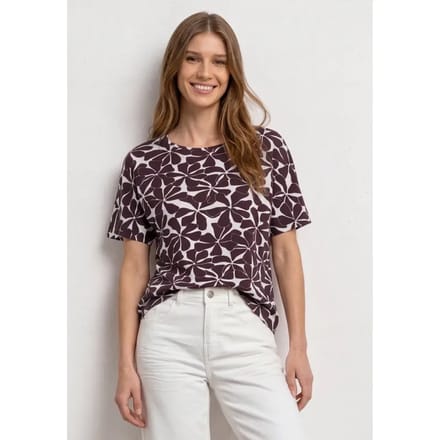 Shirt met ronde hals en print