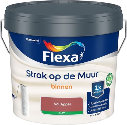 Flexa - Strak Op De Muur Binnen Mat - Vol Appel - Mengverf - 5 L