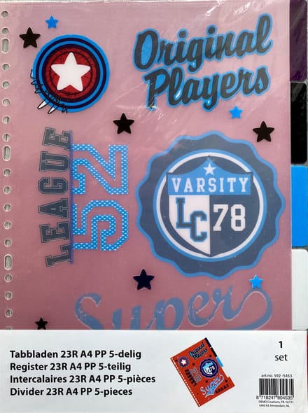 Demo Creations - Tabbladen - 23R - A4/5 delig - League 52 - Original players - School