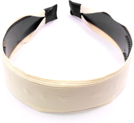 Diadeem katoen creme breed