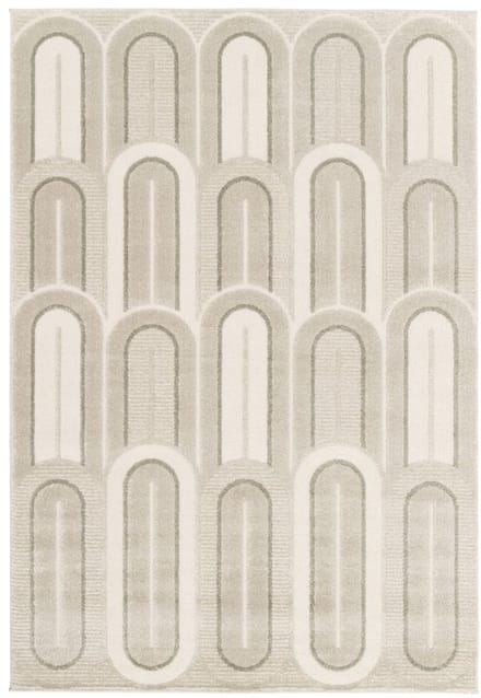 Retro vloerkleed - Forme Pavé taupe 200x290