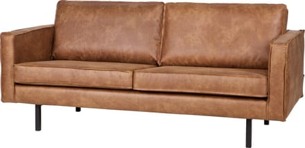 WOOOD Rodeo Bank 2-Zits - Recycle Leer - Cognac - 85x190x86