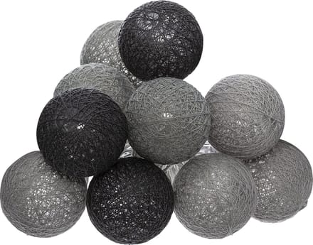 Atmosphera Lichtslinger - 10 verlichte balletjes/bollen - multi kleuren mix - 165 cm - batterijen