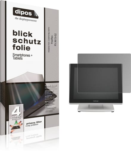 dipos – Matte Privacy Screenprotector geschikt voor Posiflex PS-3615-G2 | Anti-Spy Beschermfolie