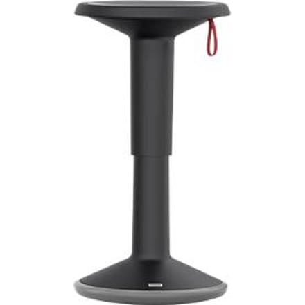 UPis1 in hoogte verstelbare kruk, Ø 330 x H 450 - 630 mm, zwart