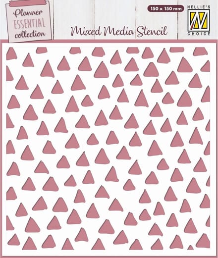Mixed Media Stencil, Triangles