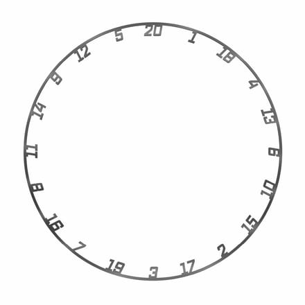 KOTO Grey Numberring - Cijferring Dartbord