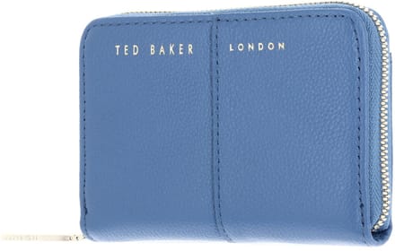Ted Baker Leren portemonnee Ammisa Small Zip around Purse Blue blauw