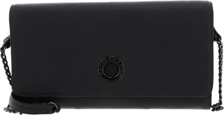 MANDARINA DUCK Leren Kaarthoes Schoudertas Mellow Leather Wallet Bag Iron Gate Grijs