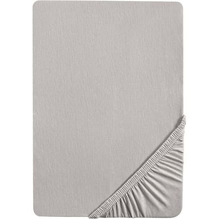 BIBERNA Jersey hoeslaken (Grijs, 90-100 x 200 cm)