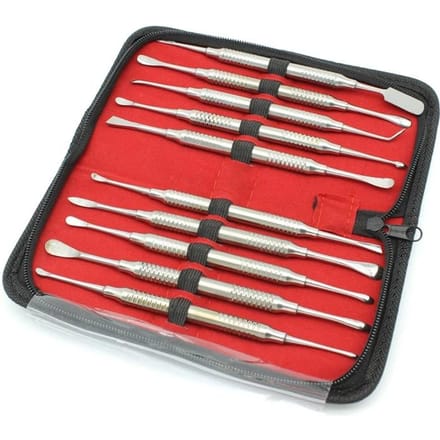 10 stuks Tandheelkundige Implantaat Sinuslift Instrumentenset Periostale Elevator Dubbelzijdige Reflecterende Retractor red