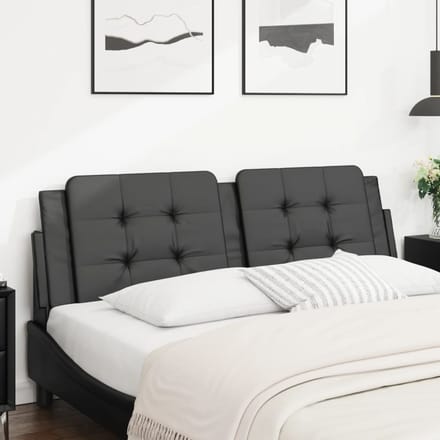 vidaXL - Hoofdbordkussen - "Zadar" - 160 - cm - kunstleer - zwart