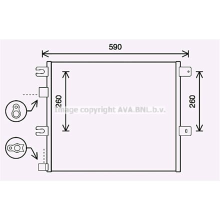 Condensator, airconditioning HIGHWAY AUTOMOTIVE RE5124
