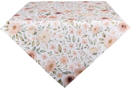 Clayre & Eef Tafelkleed 100x100 cm Beige Katoen