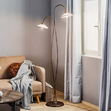 ONLI Vloerlamp Rosina met twee keramische kappen