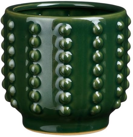 Mica Decorations Bloempot - boaz - gebobbeld - groen - 16 x 18 cm