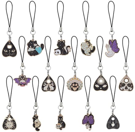 Dailygoods - 15 Stijlen Telefoon Bedelhangers van Legering met Kattenthema