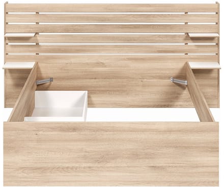 Vente-unique Bedframe hout natuurlijk licht 140 x 190 cm, 140 x 200 cm