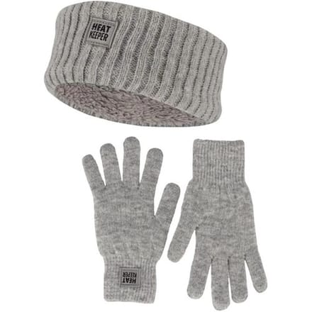 Heatkeeper Dames Winter Thermo Set - Hoofband + Handschoenen - Grey - One Size
