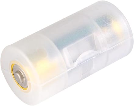 Batterij Adapter - Converter Houder - Elektronica Gebruik - Van AA naar C - 4 Stuks - Translucent Wit