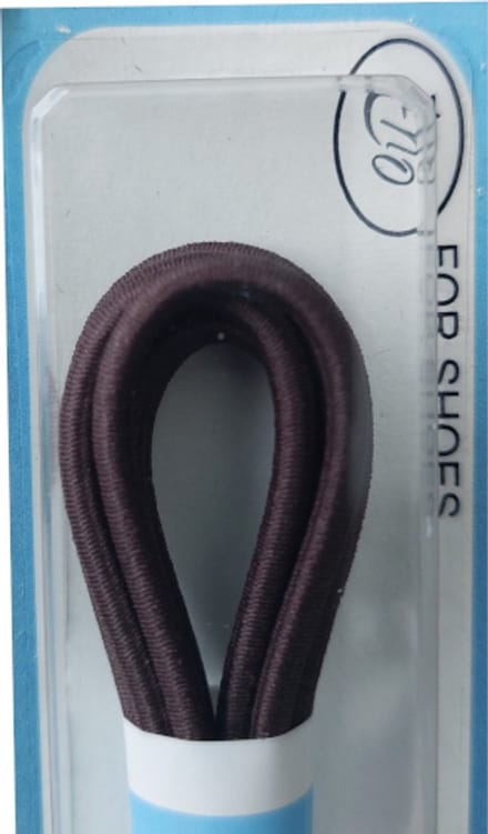 Cordial Elastische Veter - Donker Bruin - Rond - Lengte 75 cm - Dikte 2,5 mm - Schoenveter