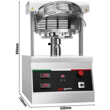 GGM Gastro Pizzapresse - für Pizzaböden Ø 450mm - Teigmenge max. 250 - 500g