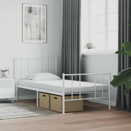 vidaXL - Schuimmatrassen - 2 - st - 7 - zones - hardheid - 20 - ILD - 80x200 - cm - wit