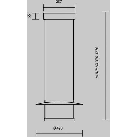 Maytoni Ambience LED hanglamp, Ø42cm, metaal, zwart/wit