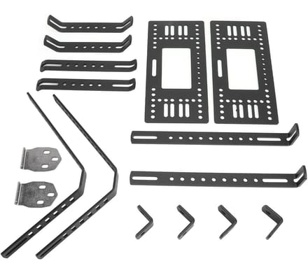 Dailygoods- Zijbox Beugel Universele Compatibiliteit - Aluminiumlegering - Stevige Ondersteuning - Multifunctionele Drager - Achterbagagekoffers - Quick Release - Motorfiets Drager