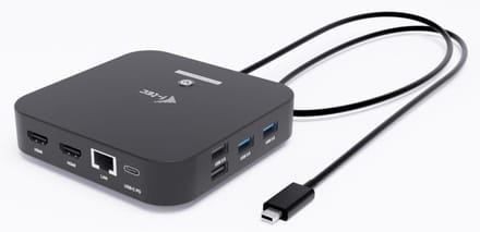 i-Tec - USB-C Docking Station - Compact - 2 x HDMI - 4 x USB-A - 2 x USB-C - Ethernet - Audio In/Uit - 100W opladen - Plug & Play