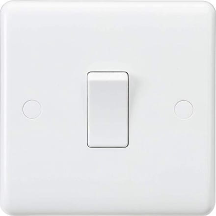 Witte Schakelaar met Gebogen Randen, 230V