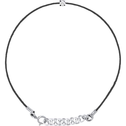 Diamond Bracelet Solitaire 0050 Cts Black Nylon 925