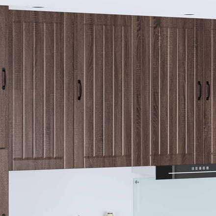 vidaXL - Wandkast - LUCCA - Bruin - eiken - 50 - x - 31 - x - 100 - cm - Bewerkt - hout