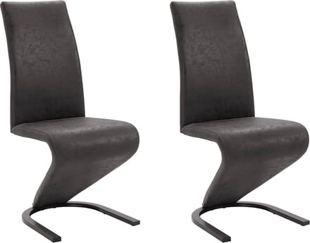 Ziri-Stoel - Antraciet - Set van 2